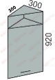 Шкаф торцевой с фасадом 300х920мм с нишей(1)