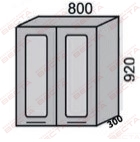 Шкаф-витрина с сушкой 800х920мм (2)