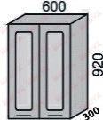 Шкаф-витрина с сушкой 600х920мм (1)