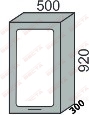 Шкаф-витрина с сушкой 500х920мм (2)