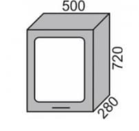 Шкаф-витрина с сушкой 500мм (2)