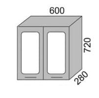 Шкаф-витрина с сушкой 600мм (1)