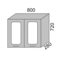 Шкаф-витрина с сушкой 800мм (2)