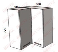 Шкаф угловой прямой 600х600 (1)